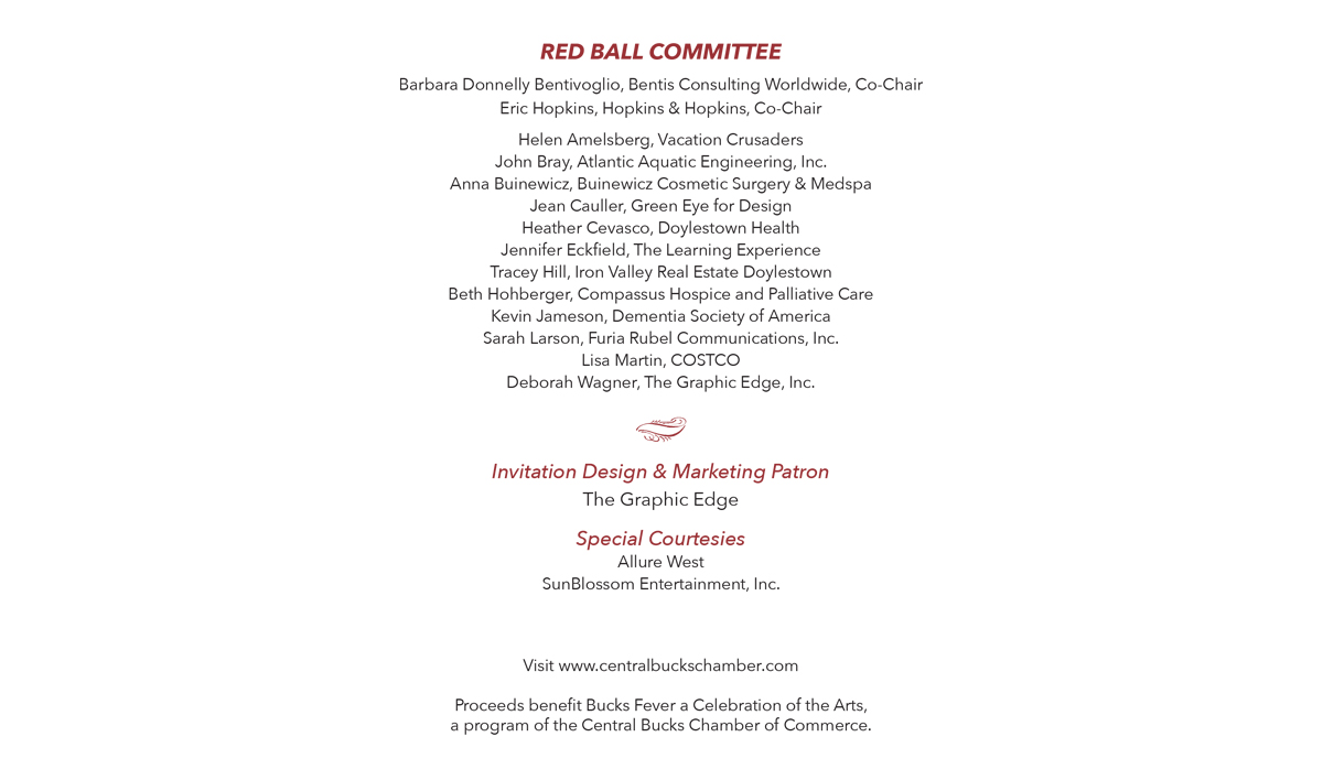 Red Ball 2021 Invitation Back: Red Ball Committee